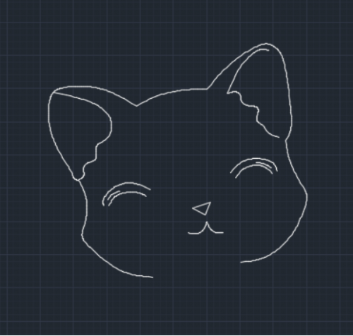 CAD如何画一只猫？(cad画一只可爱猪)