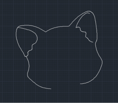 CAD如何画一只猫？(cad画一只可爱猪)