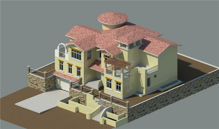 联排别墅Revit模型（含模型及图纸）